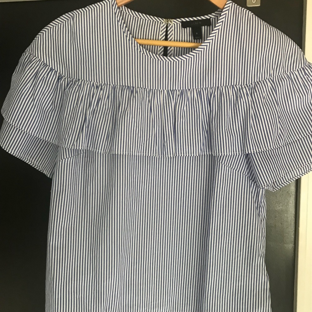 J Crew Edie top in shirting stripe